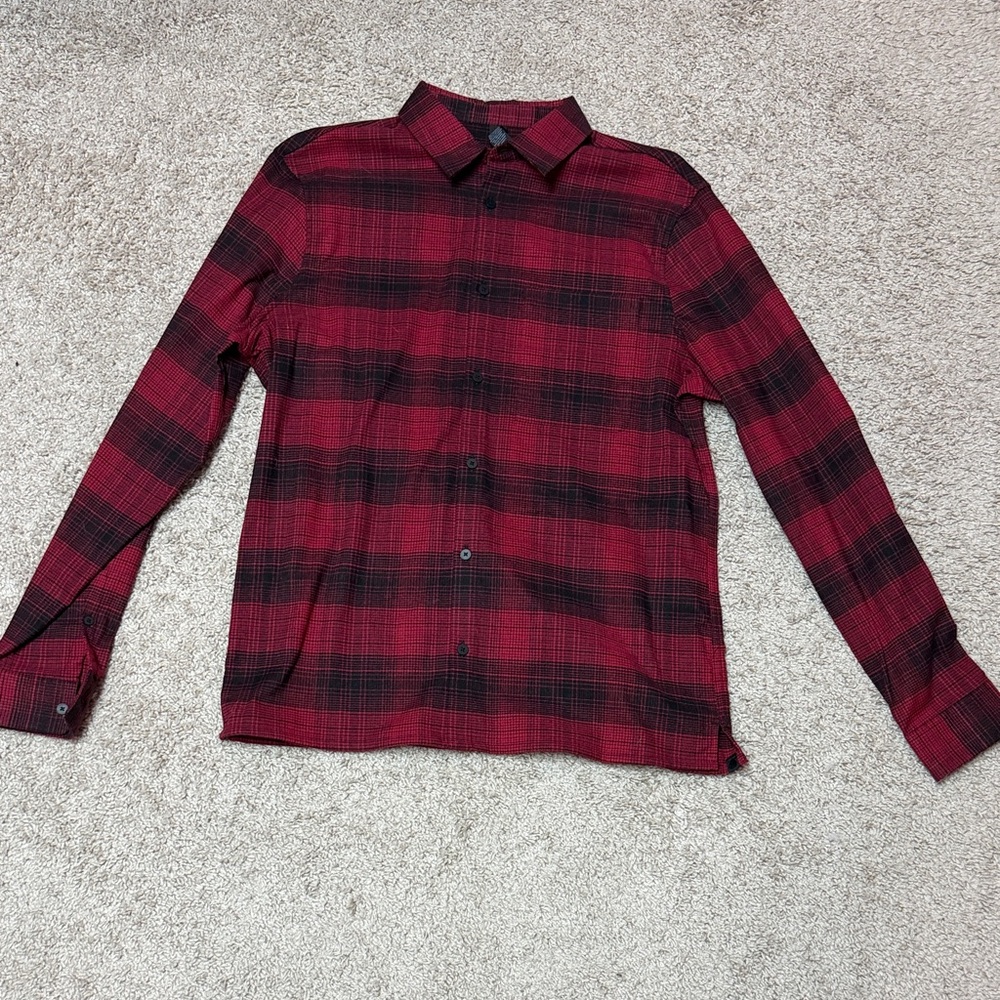 Lululemon Red and Black Plaid Men's Flannel